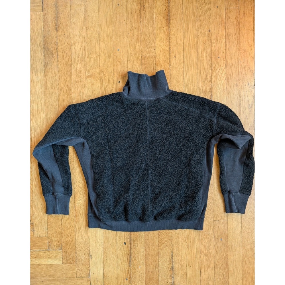 Lululemon Womens Stand Out Sherpa Black Quarter Zip Long Sleeve Jacket Sz 8 - Picture 11 of 13